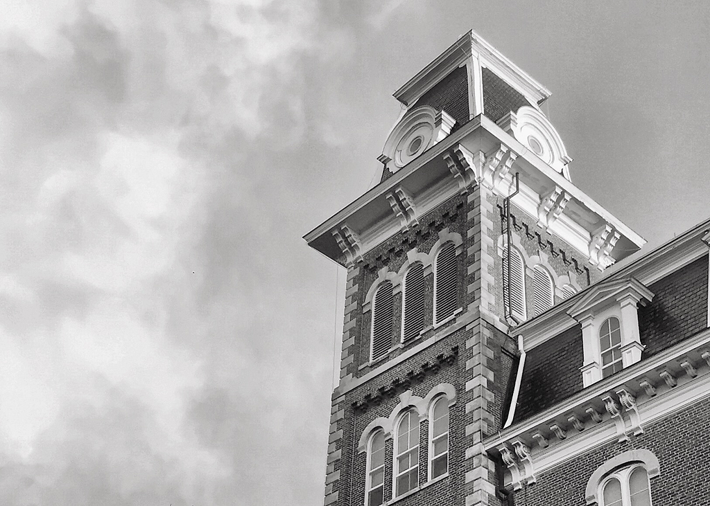 Old Main on the University of Arkansas campus in Fayetteville