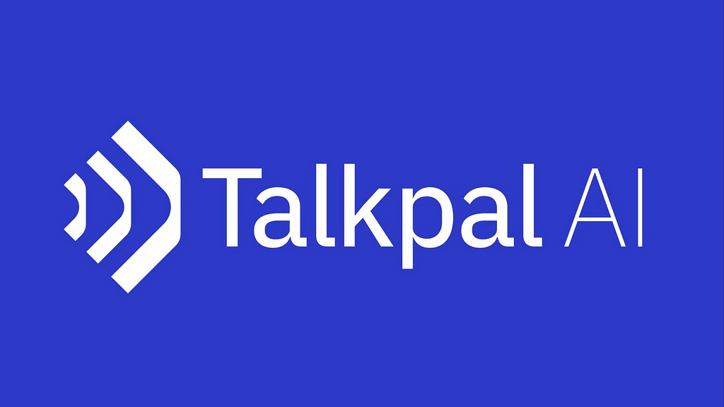 Logo of TalkPal on a background, emphasizing the TalkPal review theme, showcasing the app’s focus on English language improvement.