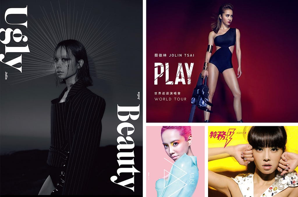 Jolin Tsai’s album covers