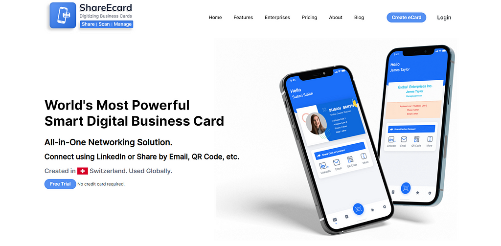 ShareEcard — digital business card
