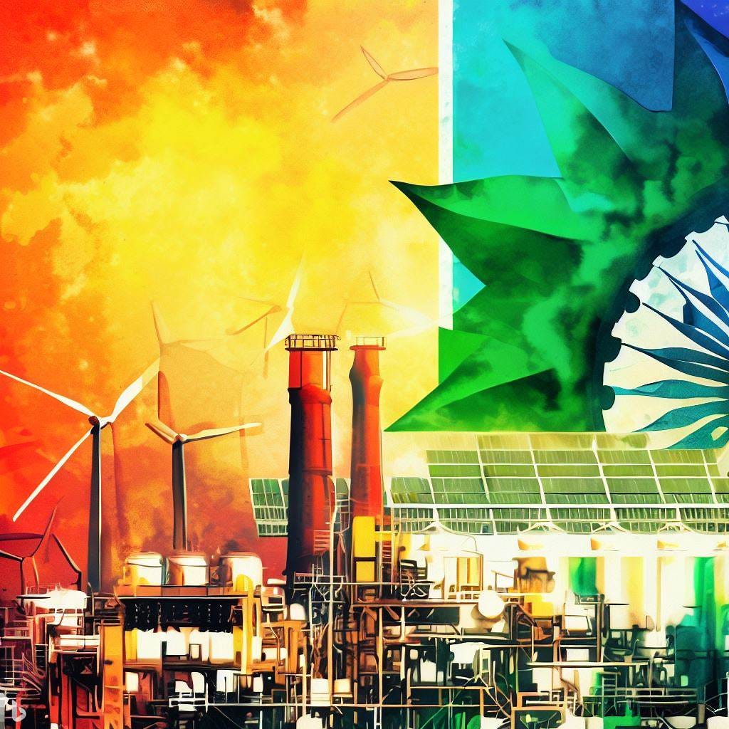 An AI-generated art depicting India’s energy landscape