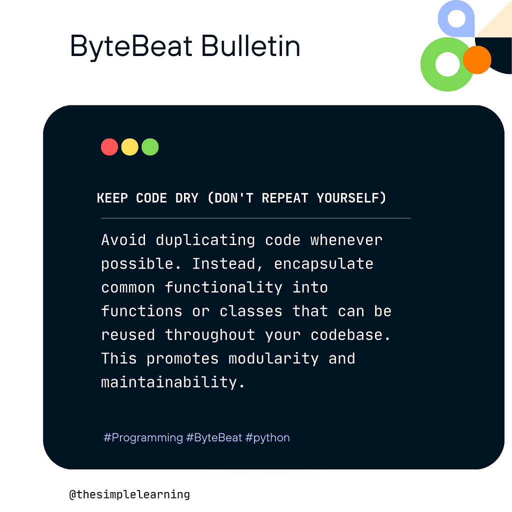 Bytebeat, Keep Code Dry (Don’t Repeat Yourself)