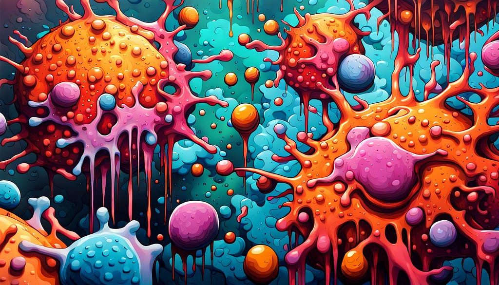 Immune cells, artist depiction