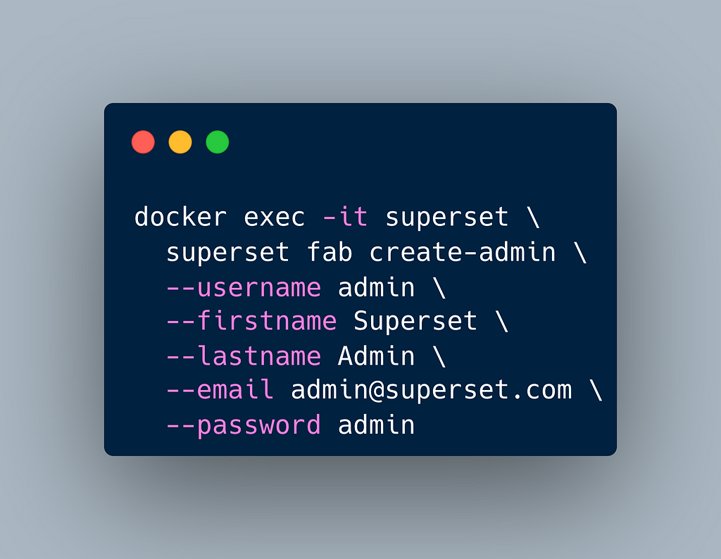 Adding an Admin user to Superset