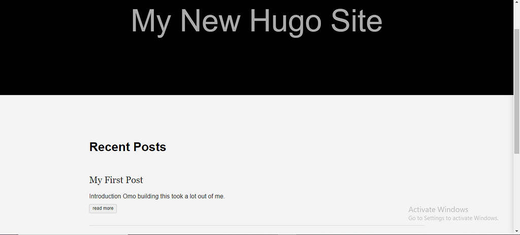 Hugo build site image