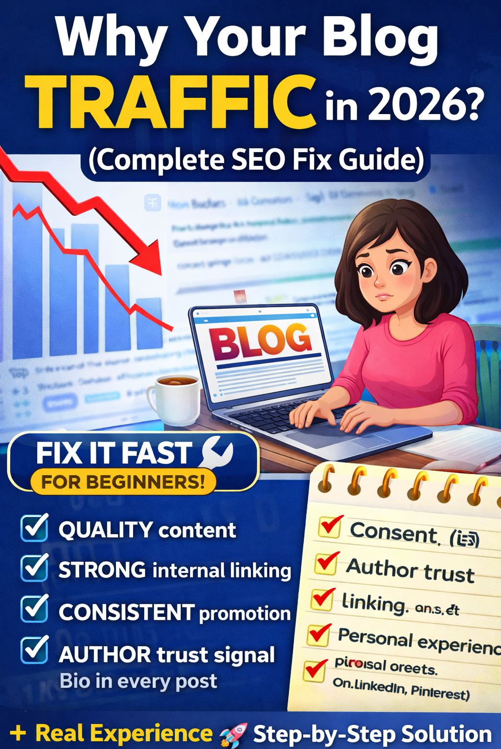 Why Your Blog Traffic is Dropping in 2026 (Complete SEO Fix Guide for Beginners )