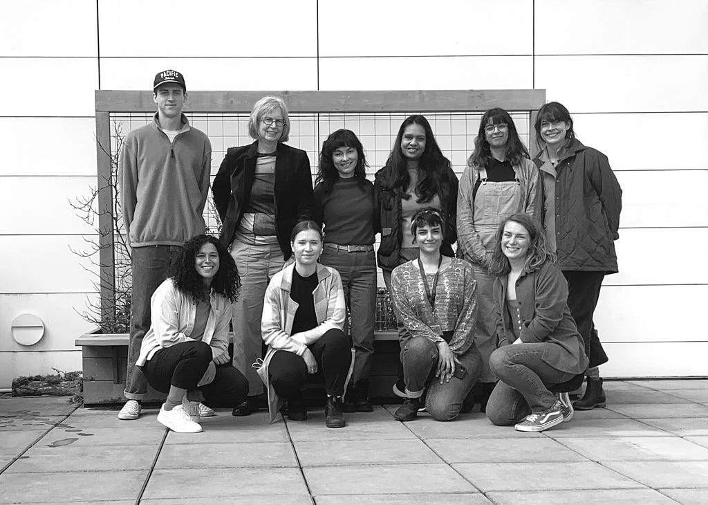 Black and white photo of the some of the CFIL team