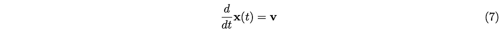 (d/dt)x(t)=v