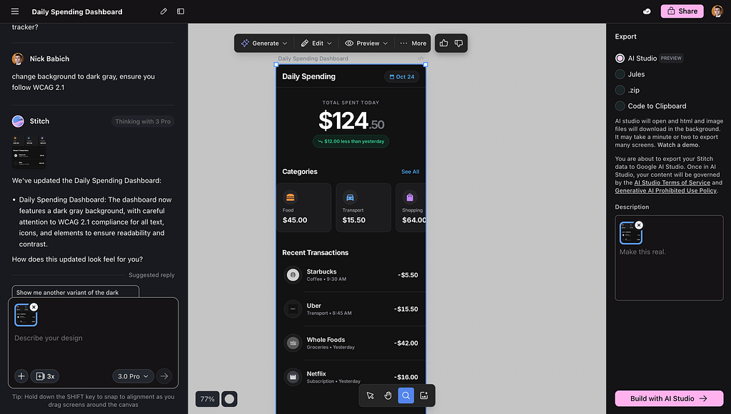 1*wfDiNdQBHPPR9RbYhopvpw Google Stitch for UI Design