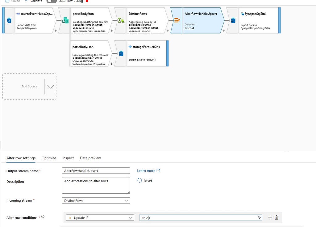 Data Flows Upsert Handling — Alter Row