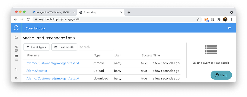 couchdrop etl workflow sftp