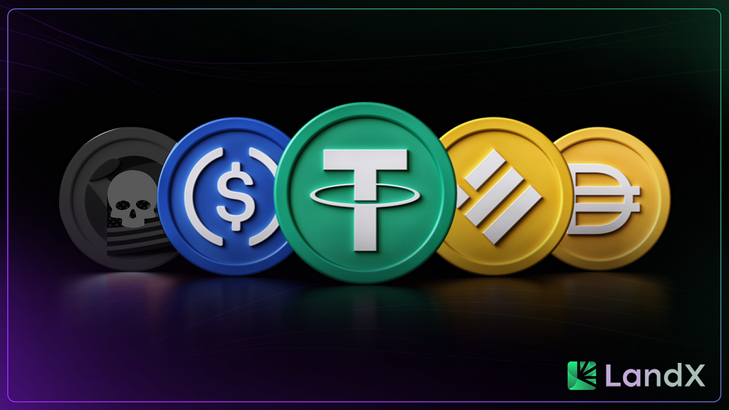 Most used stablecoins: $USDT, $BUSD, $USDC, $DAI and $UST