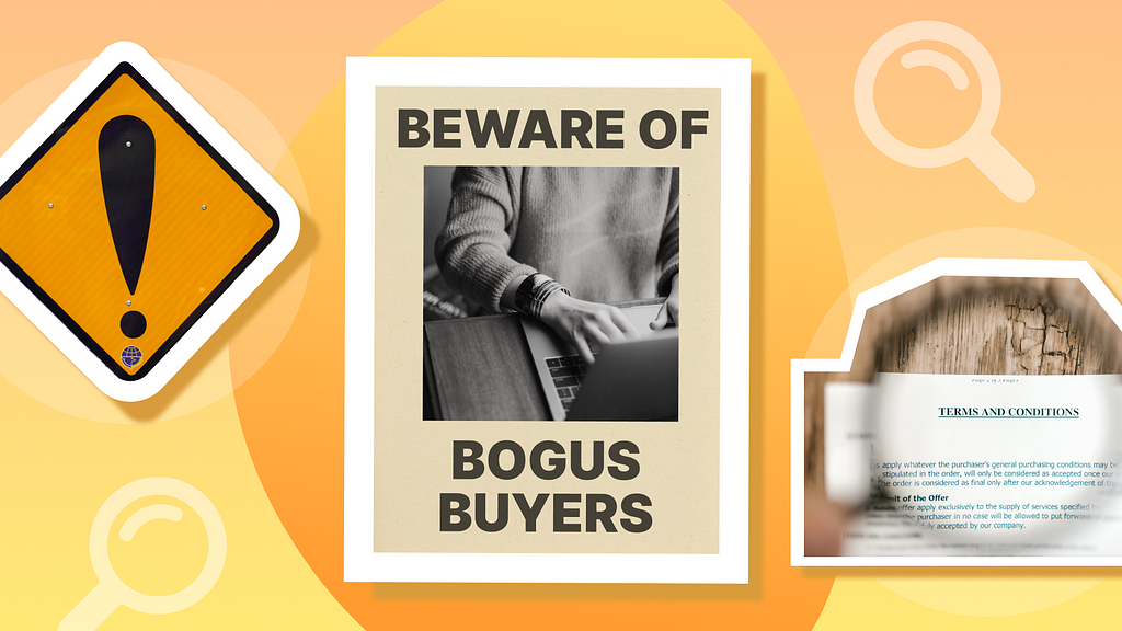 Poster stating “BEWARE OF BOGUS BUYERS”