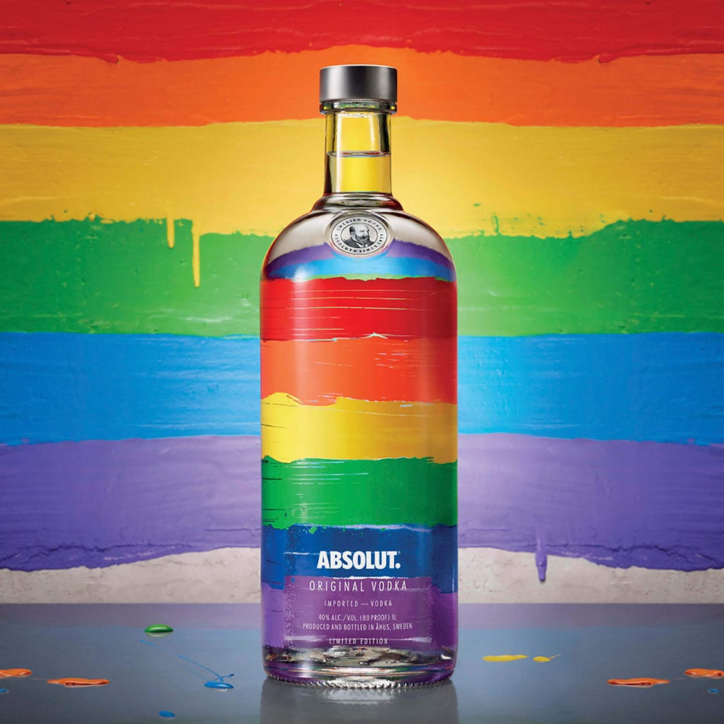 Bottle of Absolut Rainbow