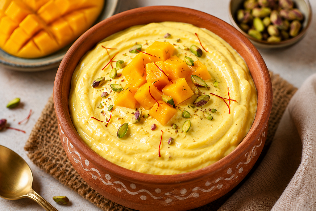 Mango Shrikhand : The 4-Ingredient Maharashtrian Dessert That’s Basically Summer In A Bowl