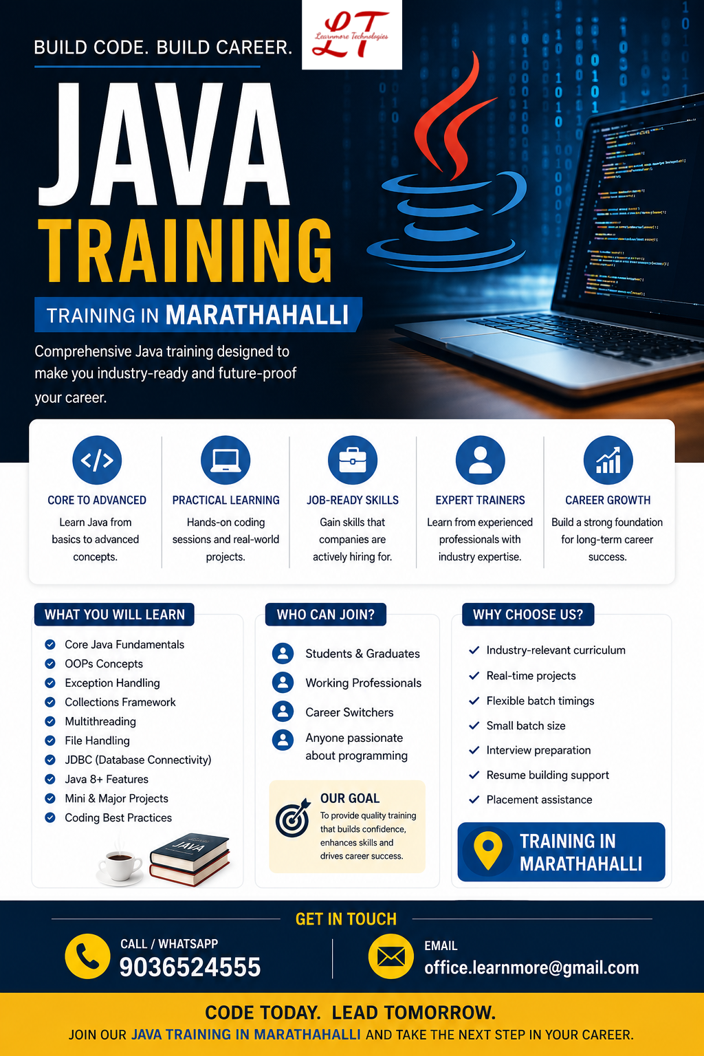 Java Training in Marathahalli — Learnmore Technologies