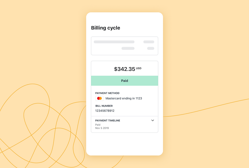 A screen shot of Shopify’s Billing experience.