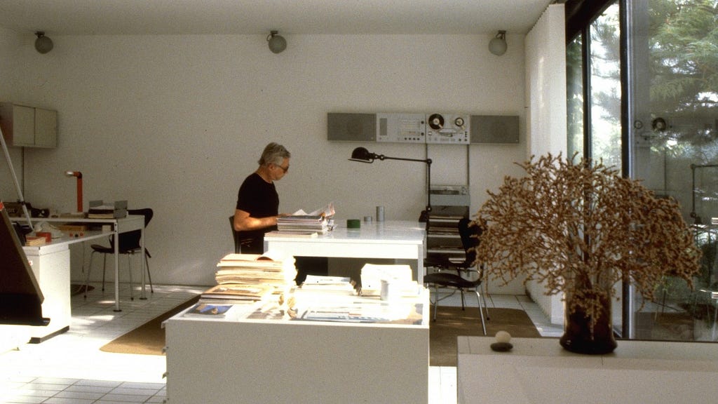Dieter Rams in his studio at home, Kronberg, 1975