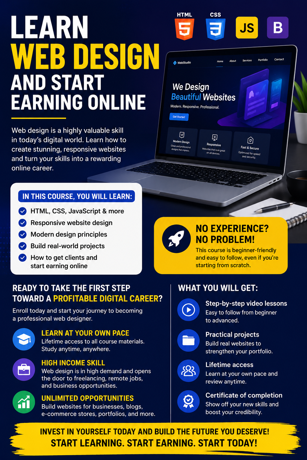 Learn Web Design and Start Earning Online