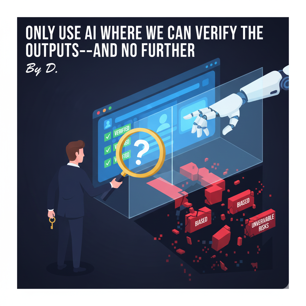 Only Use AI Where We Can Verify the Outputs, And No Further