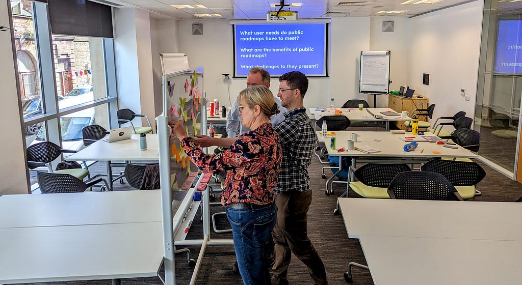 People participating in group exercises to create guidance about public roadmapping