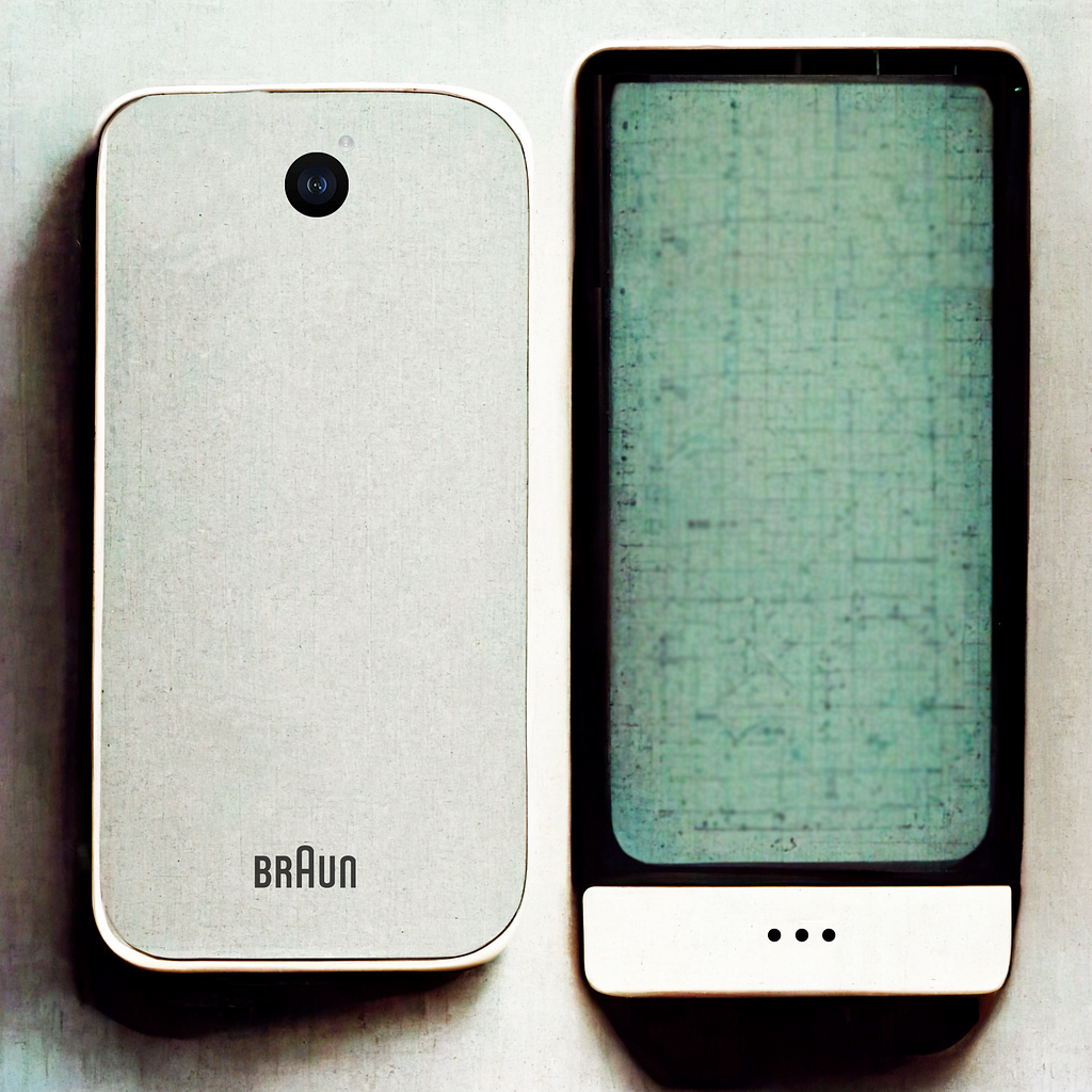 An imagined Braun smartphone. What a smartphone would have looked like if it was designed in the 1960s by Dieter Rams.