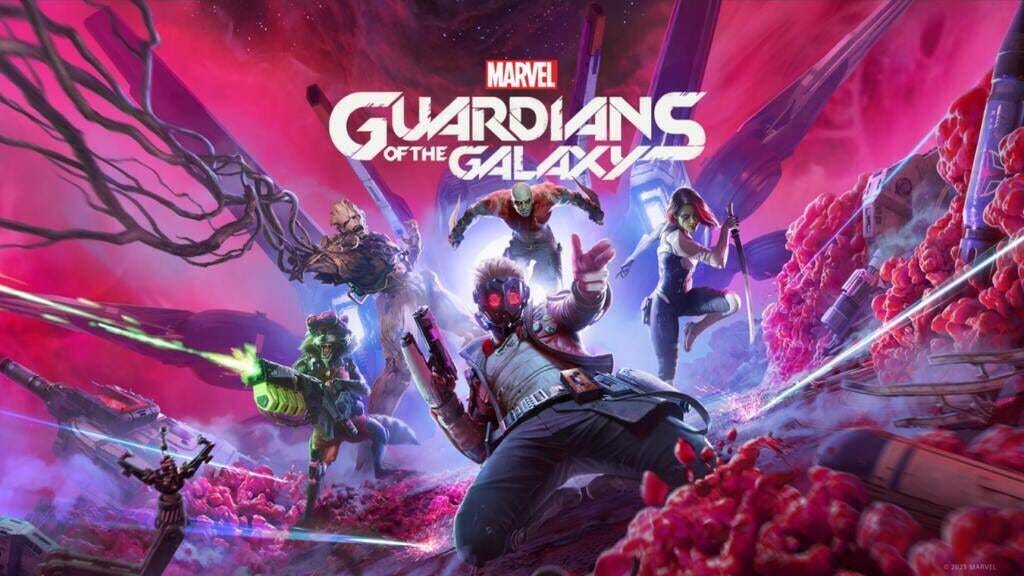 marvel’s guardians of the galaxy game cover art