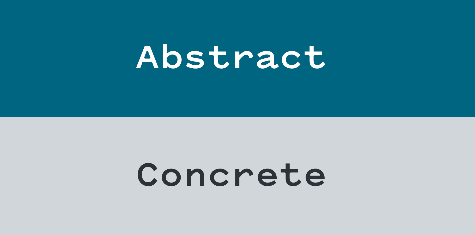 An animated GIF showing abstract and concrete concepts with thinking moving between the two as the creative process