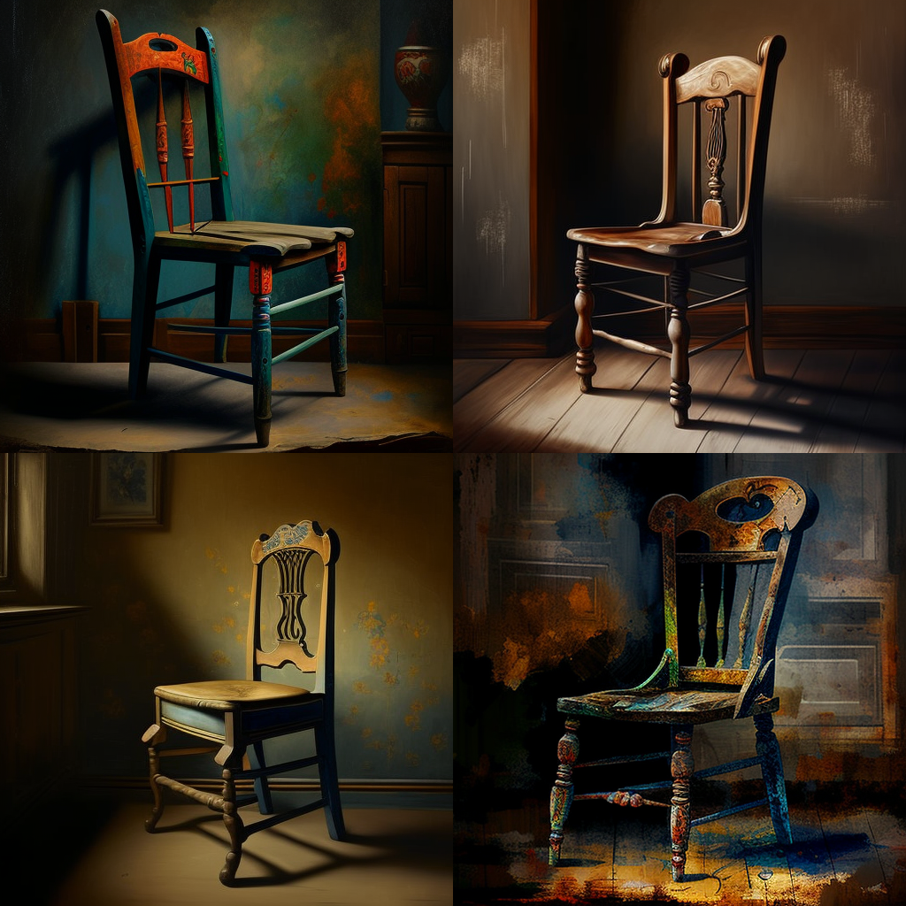 chairs, painting