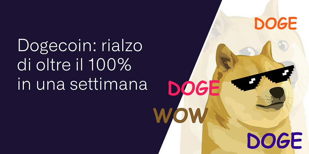 Dogecoin: rialzo di oltre il 100% in una settimana