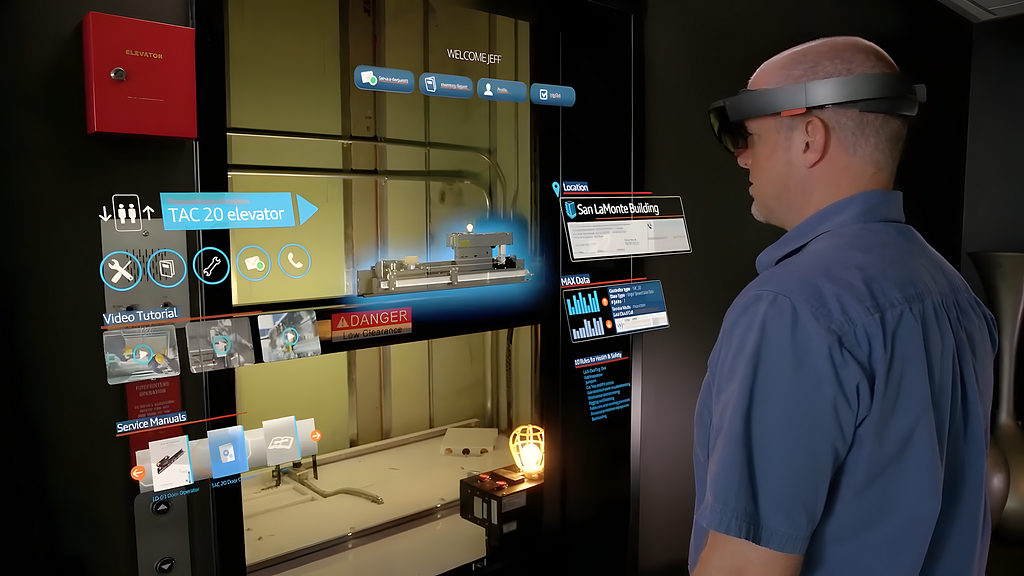 Elevator maintaince app for HoloLens headset.