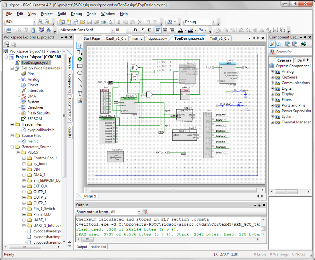 PSoC Creator IDE | Embedded System Roadmap blog by Umer Farooq.