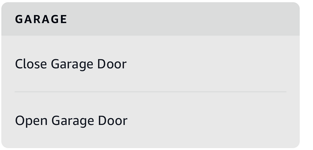 Garage door scripts in Alexa app