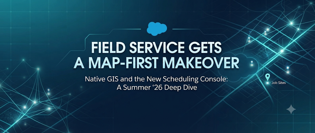 Salesforce’s Native GIS and new Scheduling Console don’t just update field service — they…