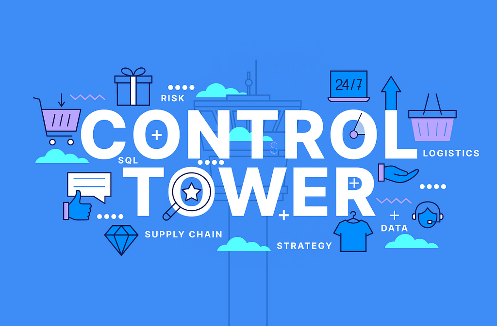 Illustration introducing a ecommerce control tower