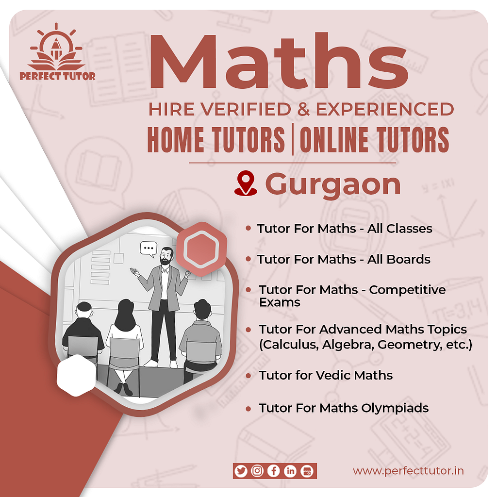 Home and Online Maths Tutoring Services in Gurgaon — Perfect Tutor