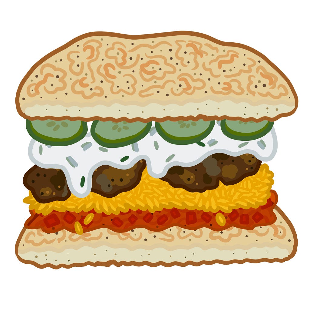 An illustration of the “Chronicles of Naania” sandwich