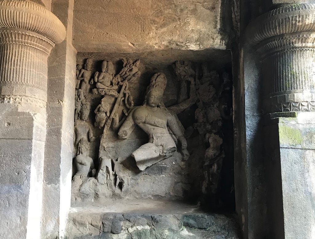 Sculpture of Natraja, Elephanta caves, Mumbai