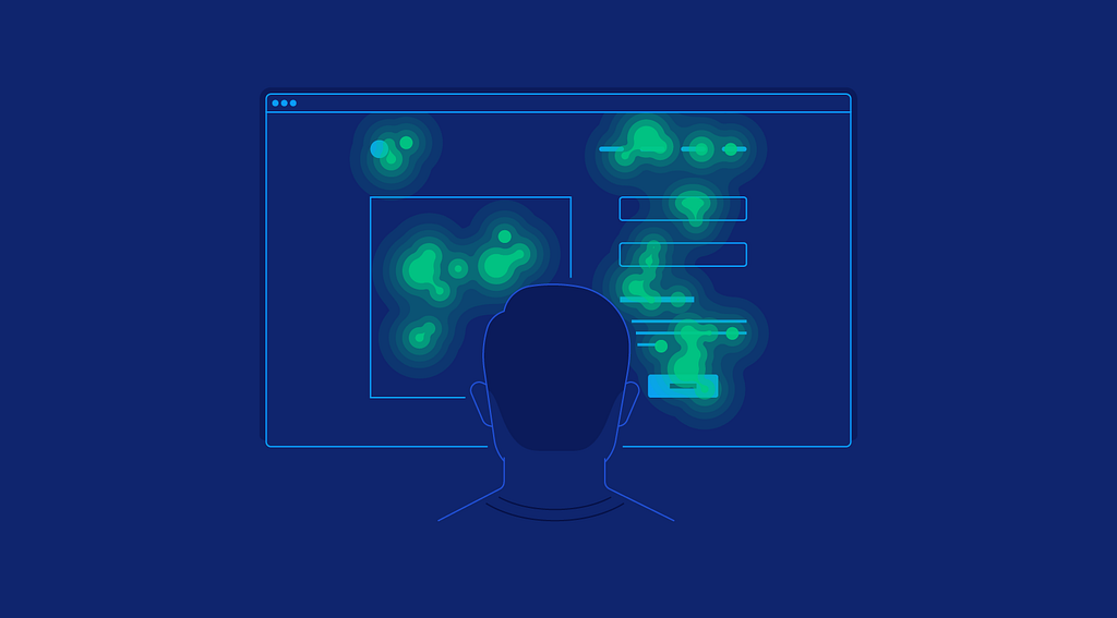Person looking at the screen on which the heat map is represented