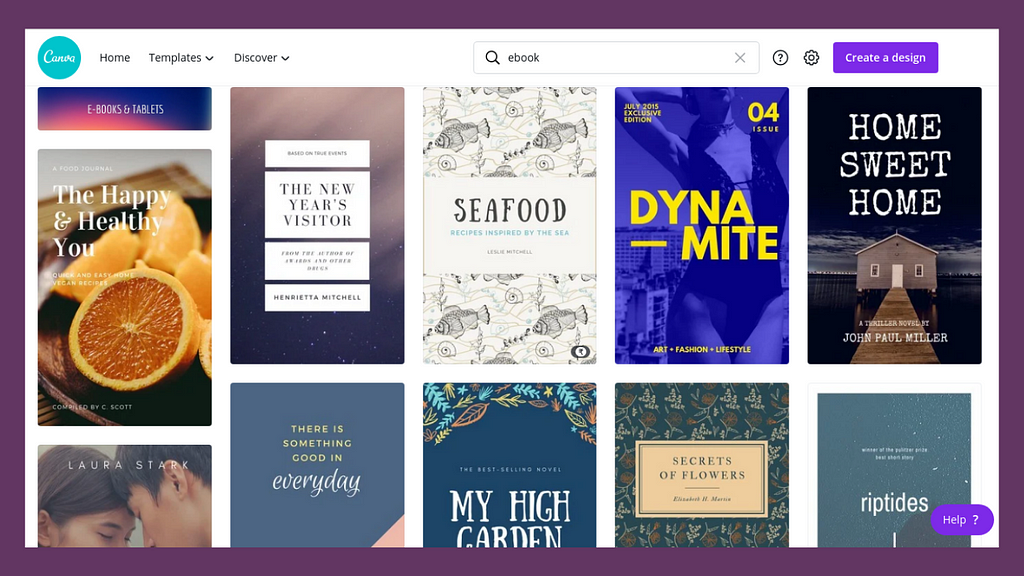 Canva’s eBook Templates