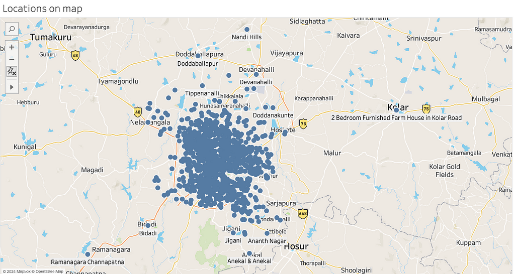 Plotting bangalore localities on a map