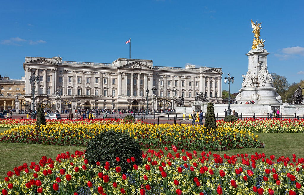 Buckingham palace outer view in London