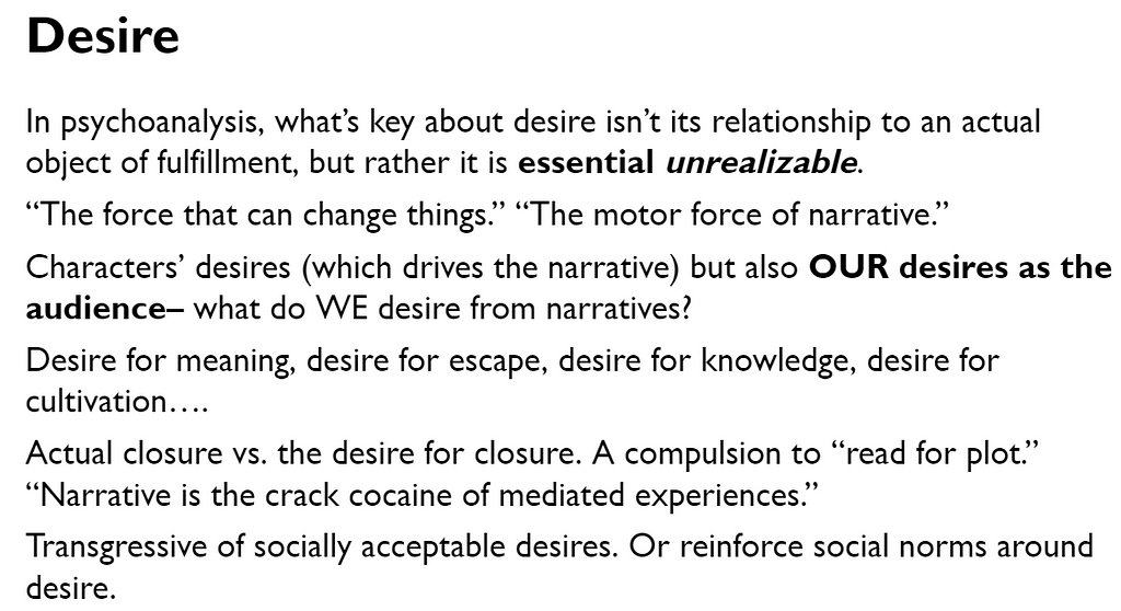 A citation about desire.