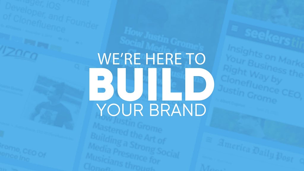 Confluence tagline “We’re here to build your brand”