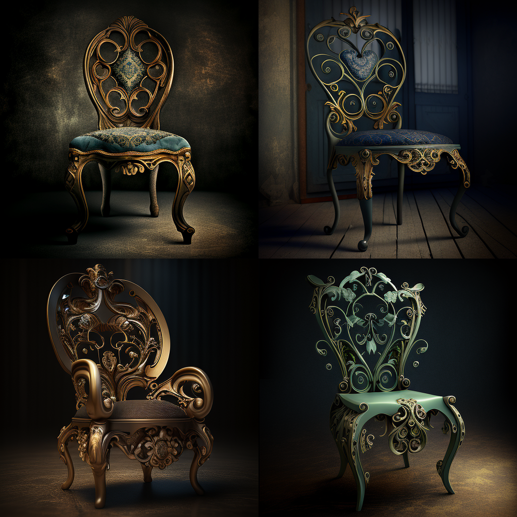 chairs, decorative exquisite