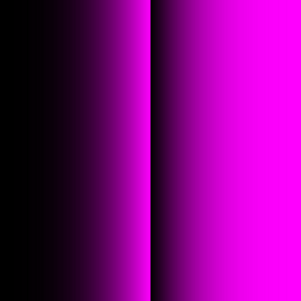 unsig00236 a two-property unsig: 2 | Red | CDF | 0 and 2 | Blue | CDF | 0 showing itself to have layered red and blue colors overlapping making it pink gradient from black left to pink right with a second line of black in the middle fading to the right.