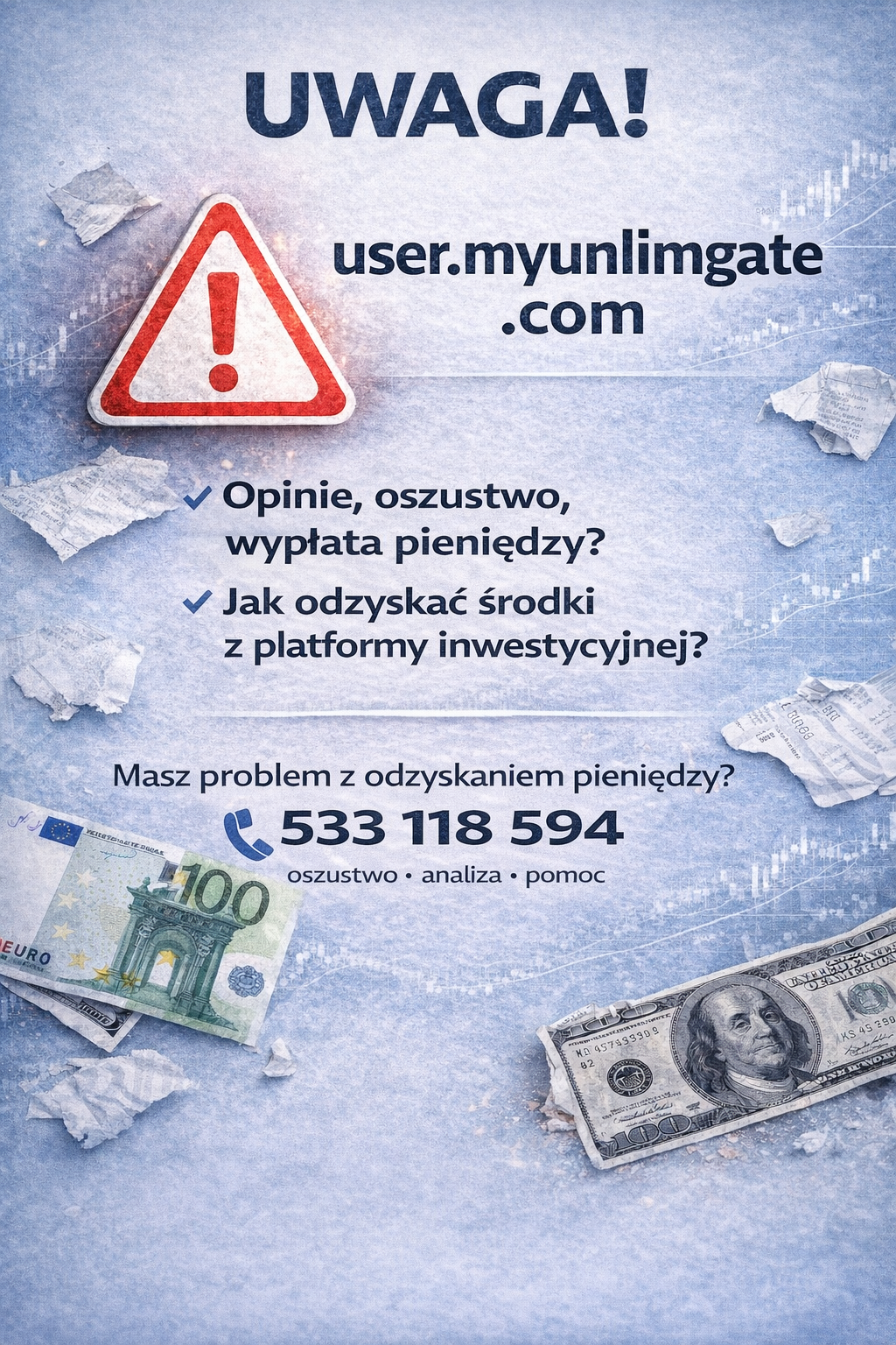 user.myunlimgate.com — opinie, czy to oszustwo? Jak odzyskać pieniądze z platformy inwestycyjnej