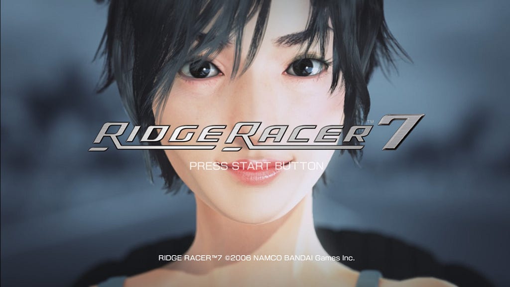 ridge racer 7 main menu reiko nagase smile ps3 namco arcade racer