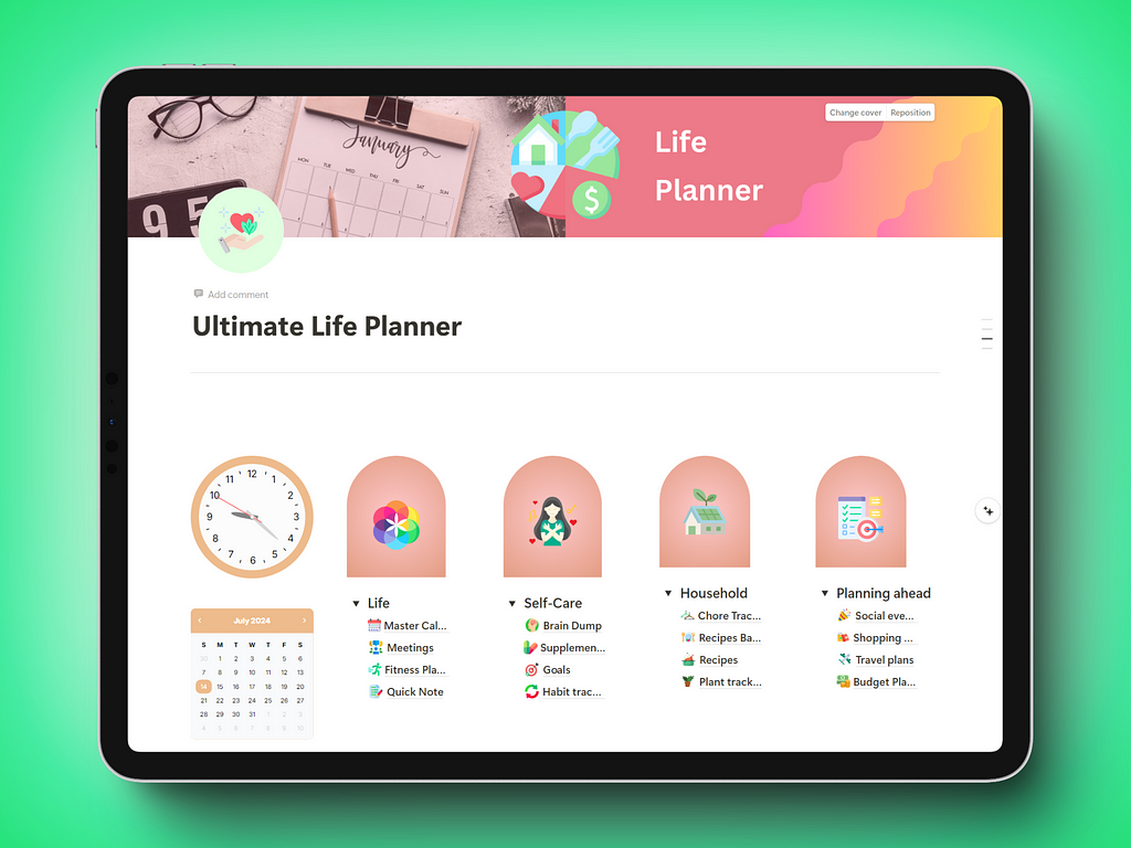 Life Planner Notion Template