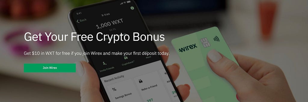 Wirex card 10$ FREE Bonus when signing up